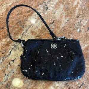 Coach Black Leather Wristlet Clutch